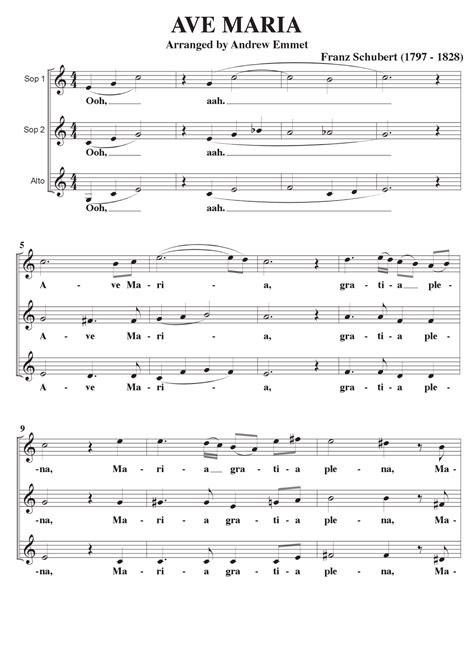 Ave Maria (Schubert) A Cappella SSA